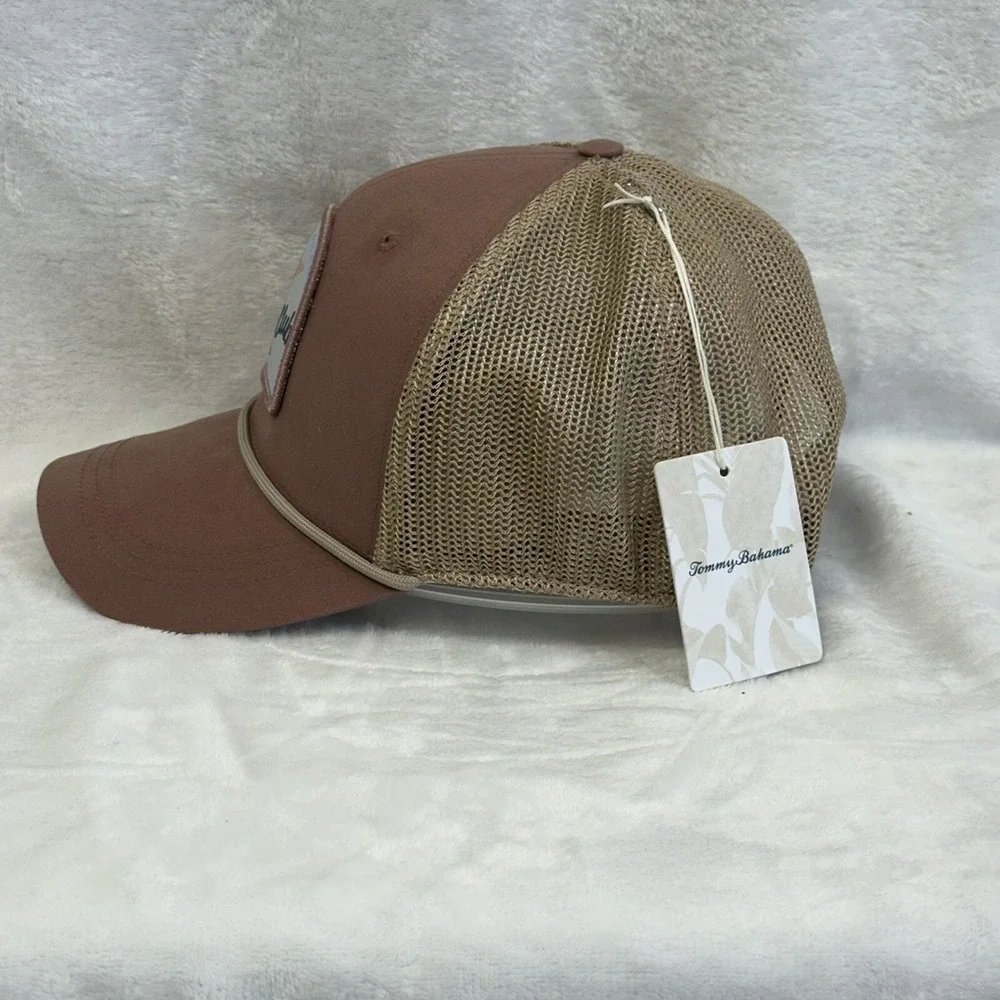 Tommy Bahama Men's‎ Trucker Golf Hat Adjustable NWT SnapBack OSFA Rose Khaki